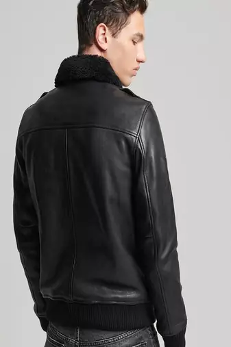 men's black lambskin leather jacket classic zip up style modern premium