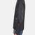 Men’s black  genuine leather jacket – feather coller & snap button style