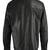 Men’s black  genuine leather jacket – snap button & 2 pocket style