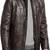 Men’s dark brown lambskin leather motorcycle jacket – classic moto biker 2 pocket style