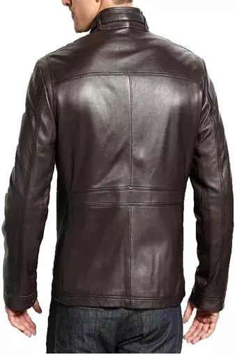men's dark brown lambskin leather biker jacket classic moto zip exclusive
