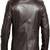 Men’s dark brown lambskin leather motorcycle jacket – classic moto biker 2 pocket style