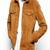 Men’s brown tan suede lambskin leather jacket –snap button  design