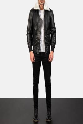 men's black premium lambskin leather jacket premium quilted design stylish 1