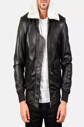 men's black premium lambskin leather jacket premium quilted design stylish