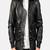 men pure black genuine leather jacket lambskin winter style -quilted hand design