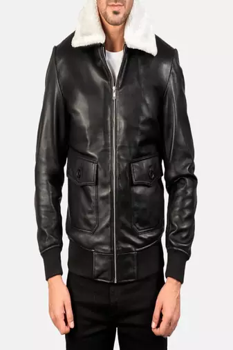 men's black premium lambskin leather jacket premium quilted design stylish