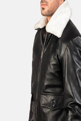 men's black premium lambskin leather jacket premium quilted design stylish 4
