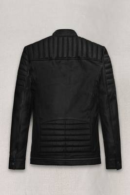 men's black premium lambskin leather jacket premium quilted design authentic 4