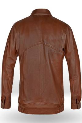 men's brown lambskin leather biker jacket classic moto zip style fine 2