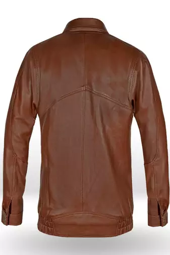 men's brown lambskin leather biker jacket classic moto zip style fine