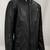Men’s black lambskin leather biker jacket stright chain café racer design