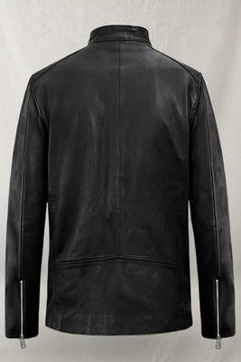 men's black lambskin leather biker jacket classic moto zip style modern exclusive 3