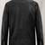 Men’s black lambskin leather biker jacket stright chain café racer design