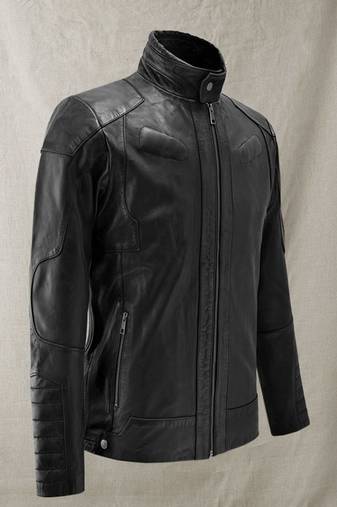 men's black lambskin leather biker jacket premium quilted design sophisticated