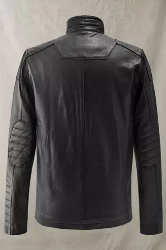 men's black lambskin leather biker jacket premium quilted design sophisticated