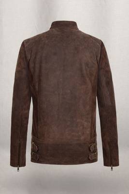 men's dark brown lambskin leather jacket classic zip up style exclusive 3