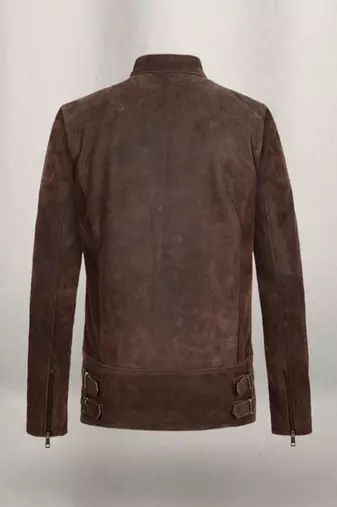 men's dark brown lambskin leather jacket classic zip up style exclusive