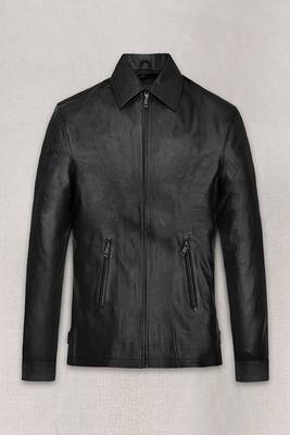 men's black lambskin leather jacket classic zip up style modern stylish 2