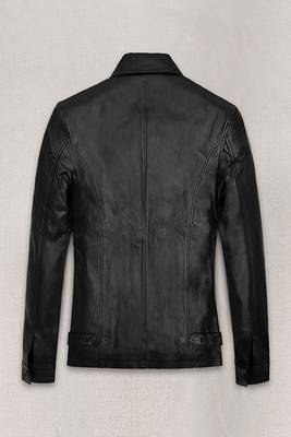 men's black lambskin leather jacket classic zip up style modern stylish 3