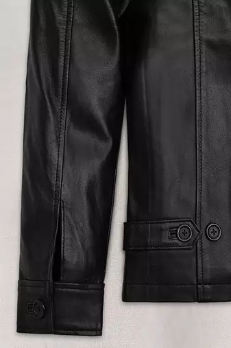 men's black lambskin leather jacket classic zip up style modern stylish