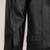 Mens black lambskin leather jacket-body fit slim chain style