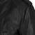 Men's black lambskin leather jacket - button & zipper detail
