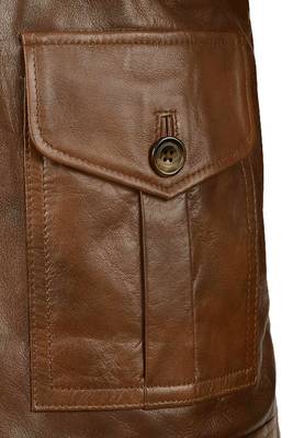 men's dark brown lambskin leather jacket classic zip up style modern 3