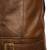 Mens dark brown lambskin leather jacket- 4 pocket button partern