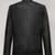 Mens black lambskin leather jacket button partern café racer style waist belt