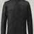 Mens black matte genuine lambskin leather jacket- quilted sholder & cafe racer tyle