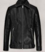 men's black lambskin leather jacket classic zip up style modern refined