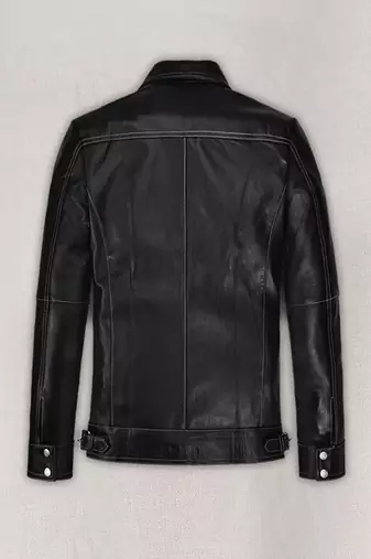 men's black lambskin leather jacket classic zip up style modern refined