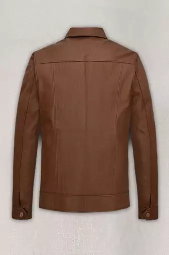 men's brown lambskin leather jacket classic zip up style elite