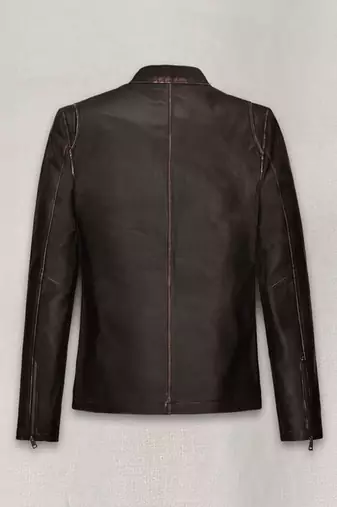 men's brown premium lambskin leather jacket distressed vintage finish