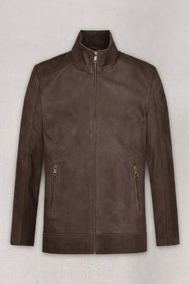 men's brown lambskin leather jacket classic zip up style select 1