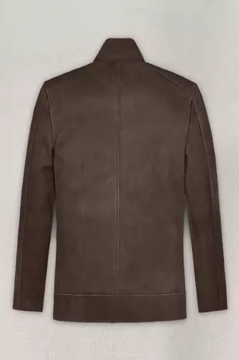 men's brown lambskin leather jacket classic zip up style select