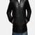 Men’s black lambskin leather jacket- zip & café racer biker  style