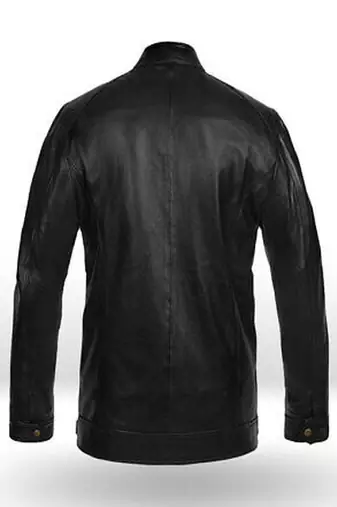 men's black lambskin leather biker jacket classic moto zip style modern stylish