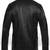 Men’s black lambskin leather jacket- zip & café racer biker  style