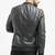 Men’s black  lambskin leather jacket-straight  zip & ribb cuff biker  style