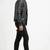 Men’s black  lambskin leather jacket-straight  zip & ribb cuff biker  style