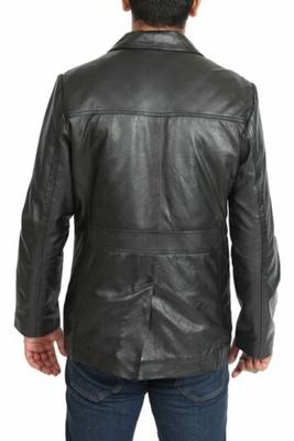men's black lambskin leather biker jacket classic moto zip style modern genuine 2