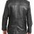 Men’s simple black lambskin leather jacket straight button coat biker  style