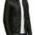 Men's black lambskin leather jacket- straight zipper style