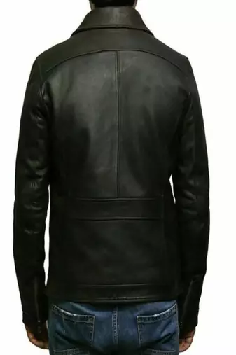 men's black lambskin leather jacket classic zip up style modern elegant