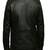 Men's black lambskin leather jacket- straight zipper style