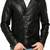 Men’s simple black  lambskin leather jacket cross zipper style