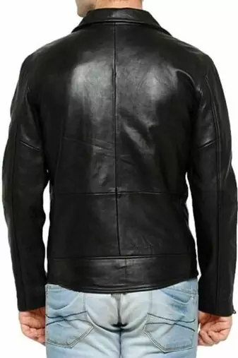 men's black lambskin leather jacket classic zip up style modern sophisticated