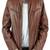 Men’s brown lambskin leather jacket 2 pocket & café racer style